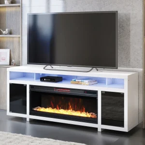 Tresanti Bennett LED TV Console with ClassicFlame Electric Fireplace