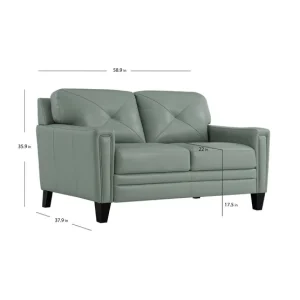 Alternative view of Atmore Top Grain Leather Loveseat