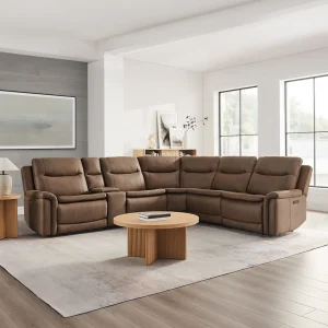 Simms Fabric Power Reclining Sectional with Power Headrests
