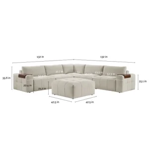 Alternative view of Paige 6-piece Modular Fabric Sectional